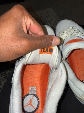 Only White Sneakers with Orange Insole